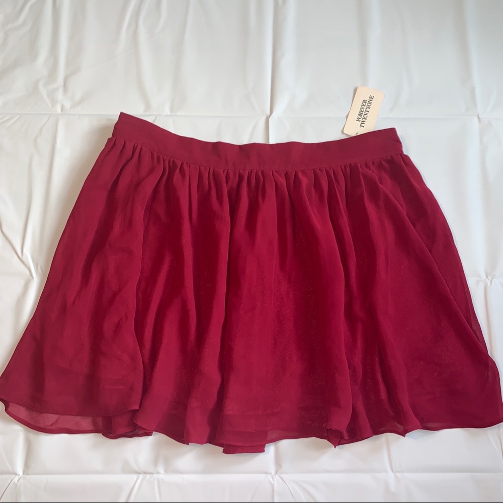 Burgundy Skater Skirt NWT Large